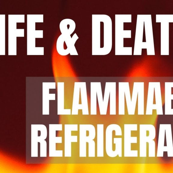 HVAC system using low-GWP refrigerant in a commercial building