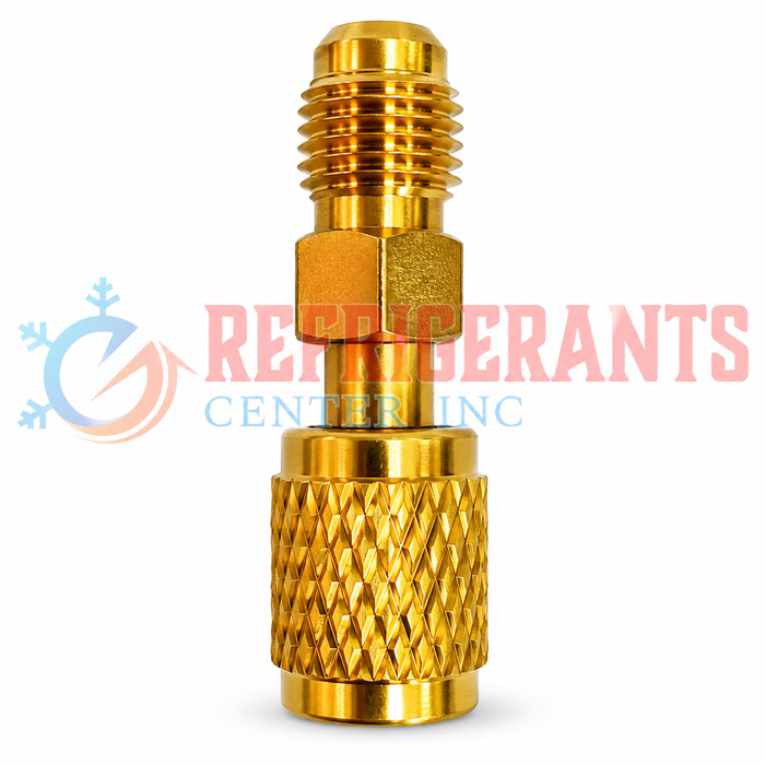 Reverse Thread 1/4" Female 1/4" Male Adapter for A2L R454B R32