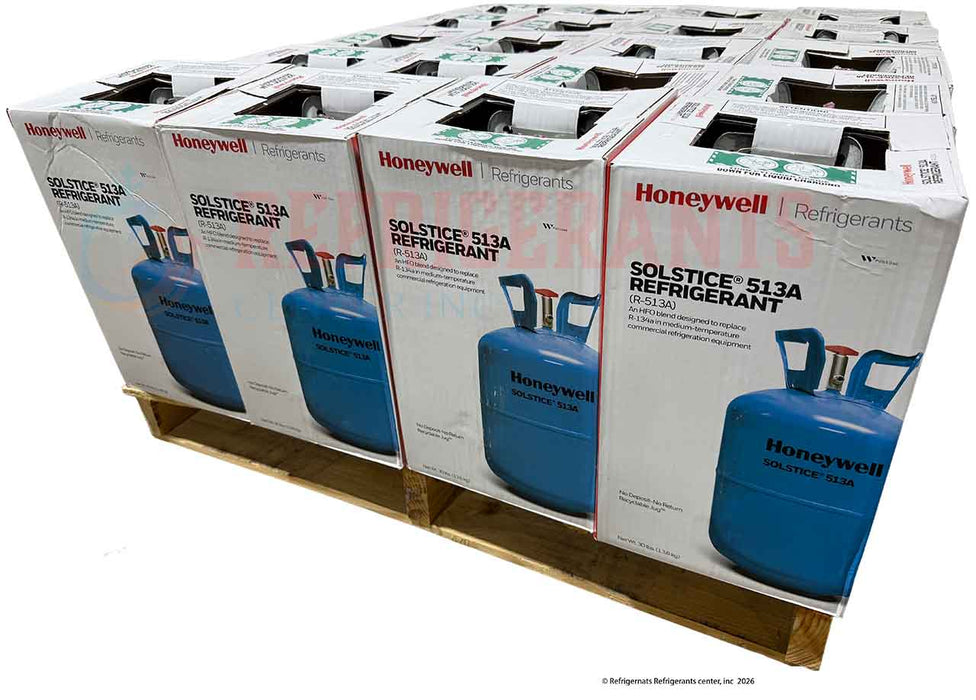 R-513A Refrigerant – Half Pallet (20 × 30 lb) – Genuine Honeywell Solstice®
