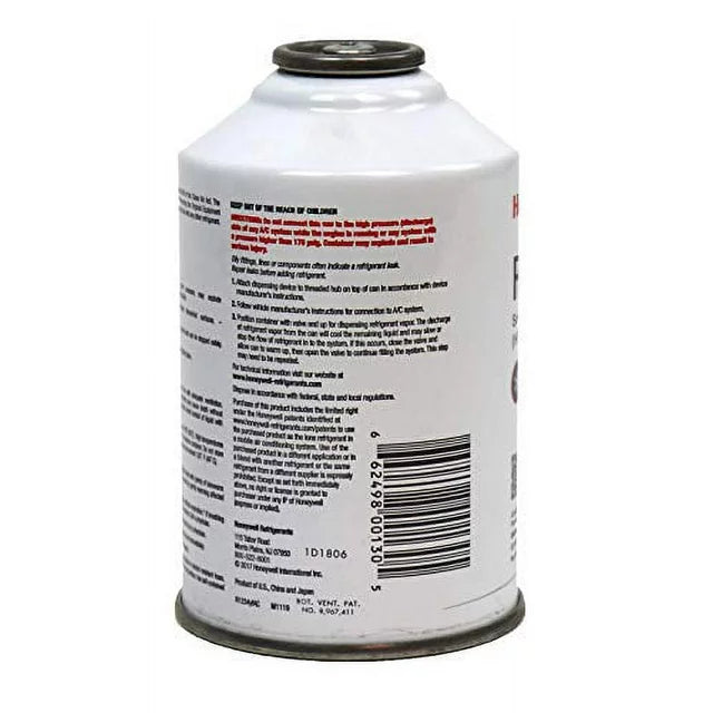 HONEYWELL Brand 1234yf Refrigerant Freon for MVAC use in a 8-Ounce Self-Sealing Container
