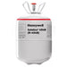 Honeywell Solstice 454B (R-454B) refrigerant cylinder with red top band and valve, designed as a lower-GWP alternative to R-410A in air conditioning and heat pump systems.