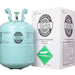 R-134A refrigerant 30 lb cylinder for automotive and HVAC applications — universal fit with 1/2" or 1/4" adapter fittings.