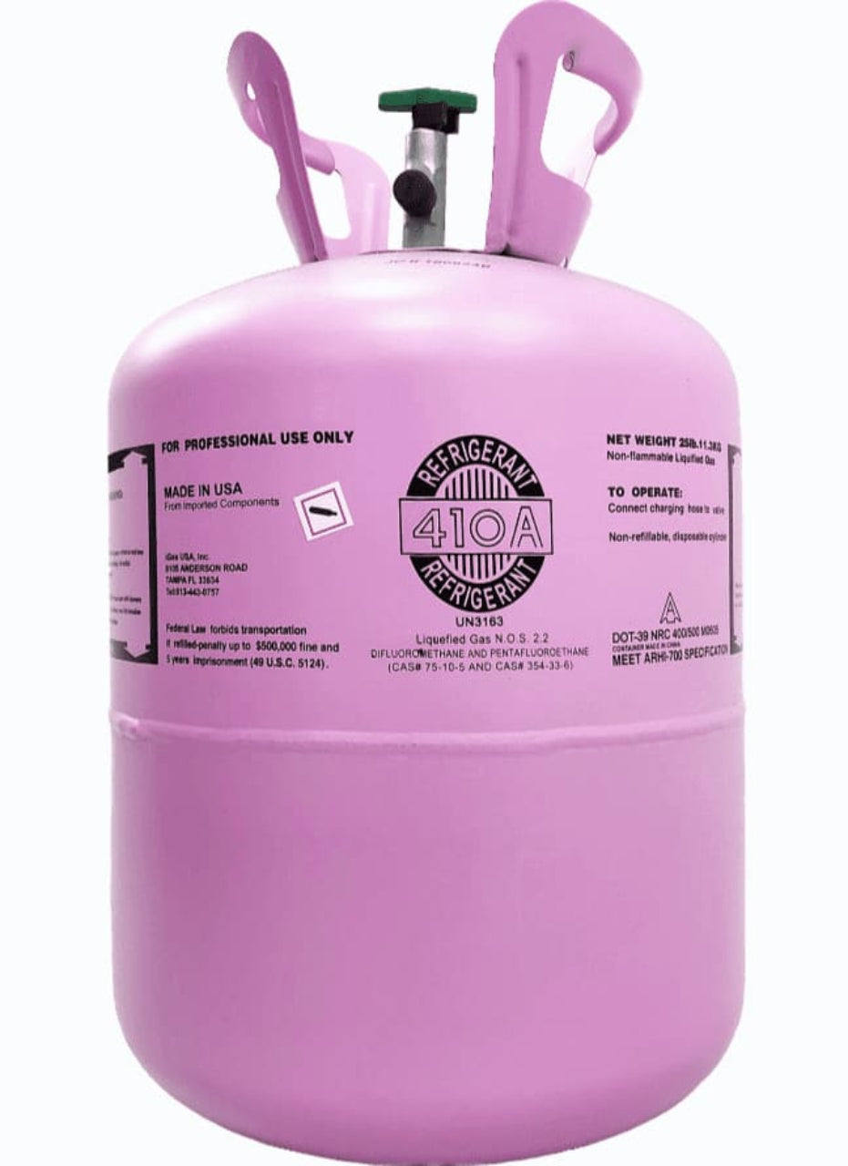 R-410A Refrigerant 25 LB of Gas - Refrigerants Center, inc
