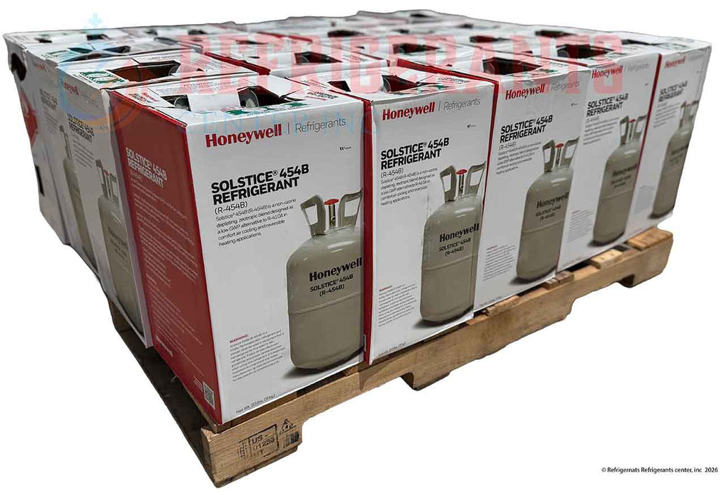 R-454B Refrigerant – Half Pallet (20 × 20 lb) – Genuine Honeywell Solstice®, Made in USA